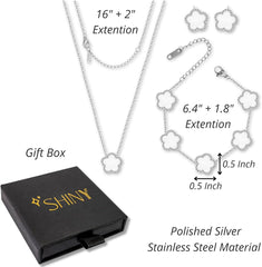 White Clover Jewellery Set