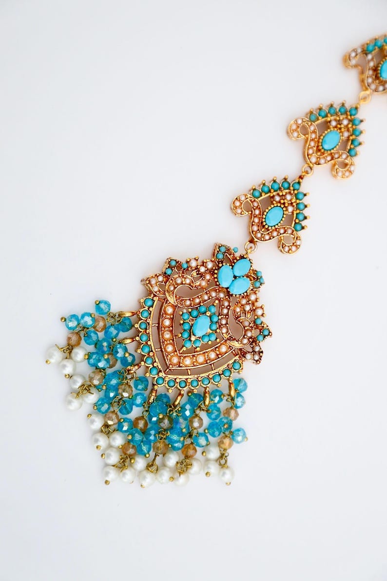 Royal Pearl Tikka & Jhumka Set – Elegant Ethnic Jewellery