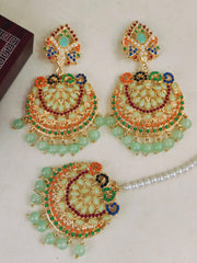 Elegant Party Tikka & Earrings