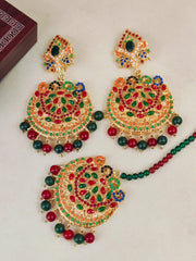 Elegant Party Tikka & Earrings