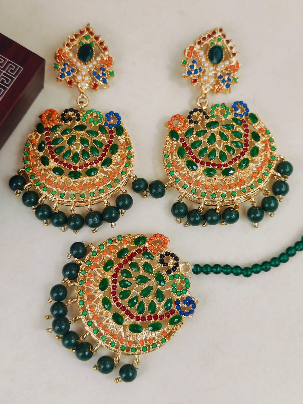 Elegant Party Tikka & Earrings