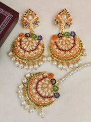Elegant Party Tikka & Earrings