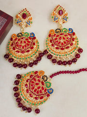 Elegant Party Tikka & Earrings