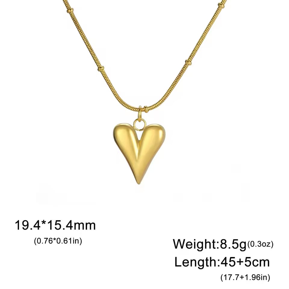 Minimal Heart Pendant Necklace – Elegant Daily Wear Jewelry
