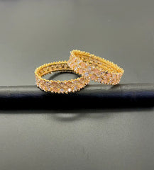 Wedding and party wear Gold Plated 2Piece Bangle Set