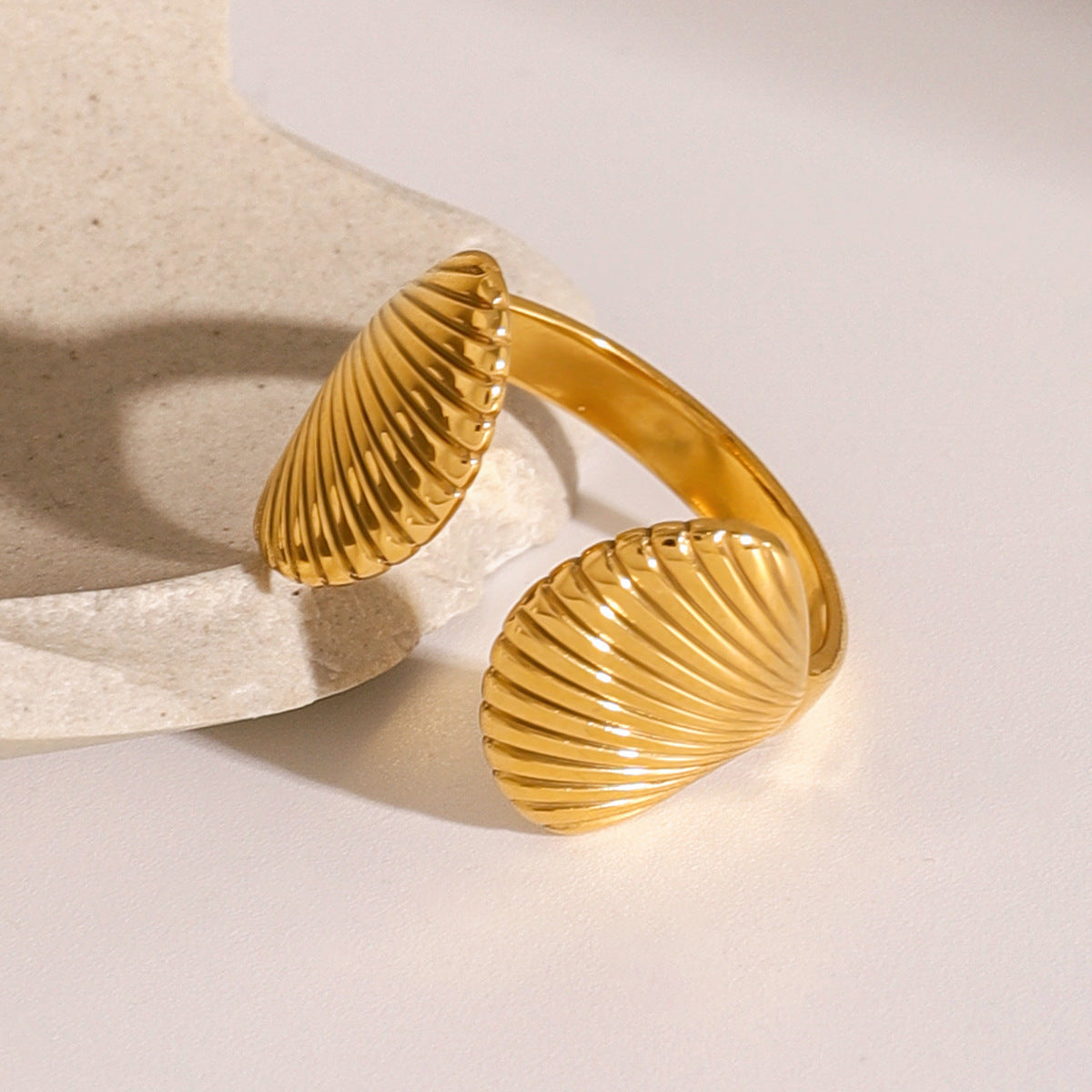 The Golden Seashell Wrap Ring