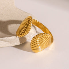 The Golden Seashell Wrap Ring