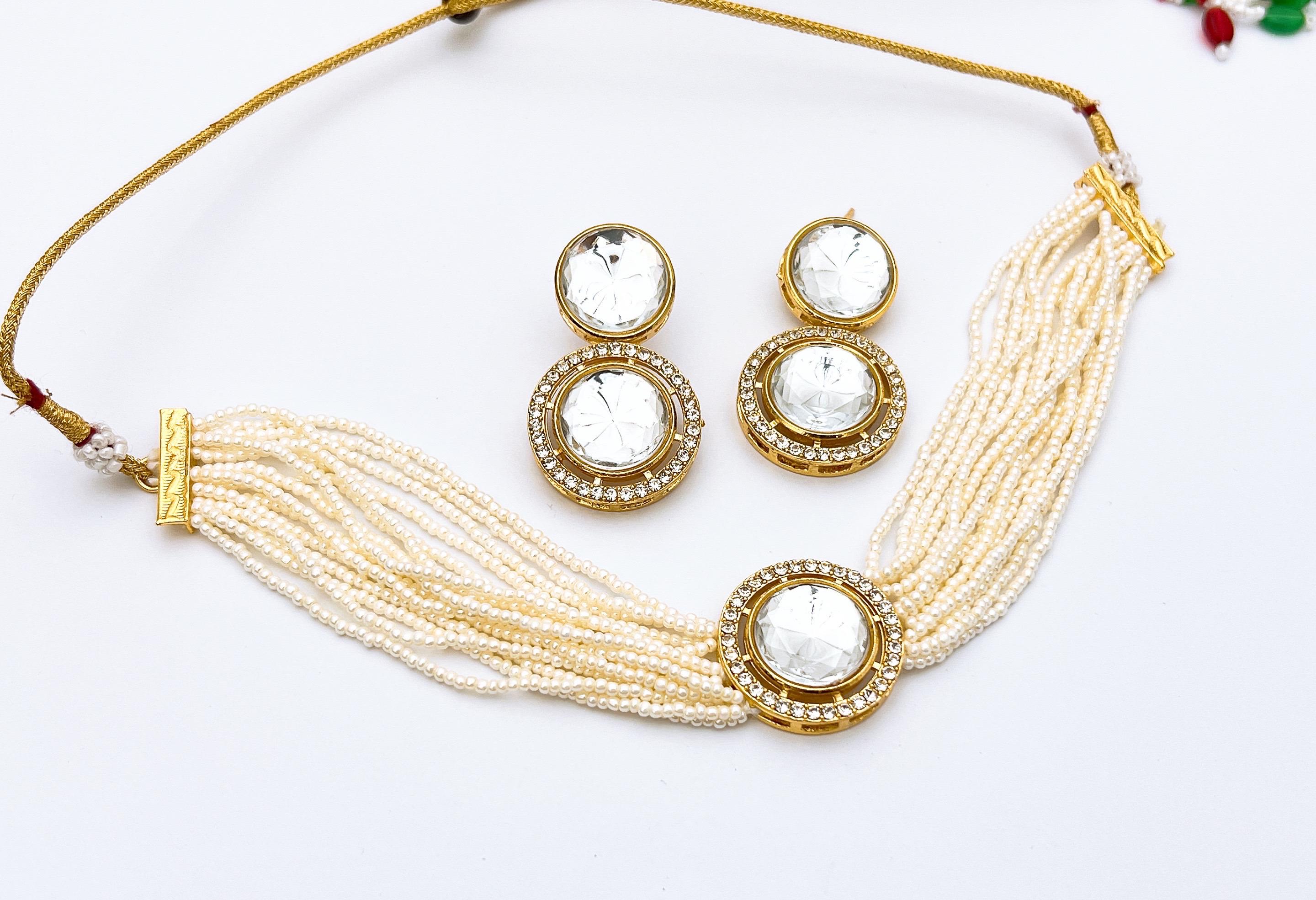 The Heritage Pearl & Polki Choker Set