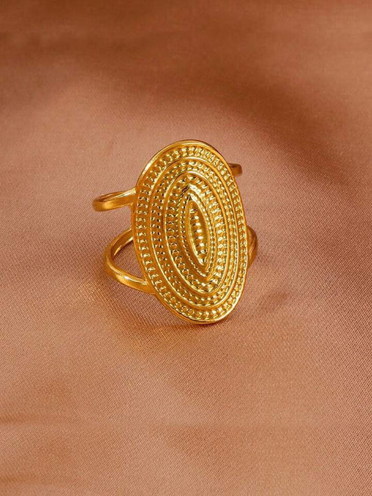 The Athena Textured Oval Ring