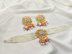 Real Stones Work Choker Set