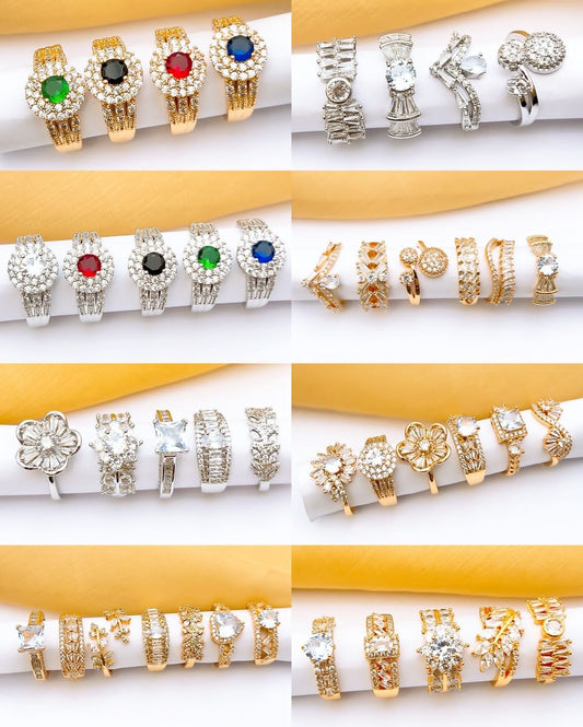 China Made Ring in Real Stones Fine Quality 1Piece