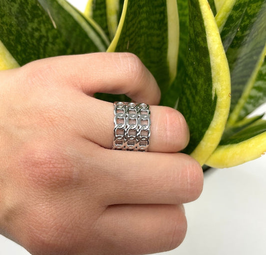 Stainless Steel Ring Silver