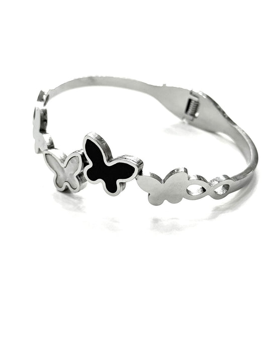 Stainless Steel Bangle Bracelet 6 Designs Silver Colour