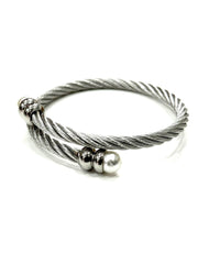 Stainless Steel Bangle Bracelet 6 Designs Silver Colour