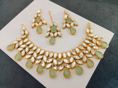 Sheesha Kundan Stones Party Set