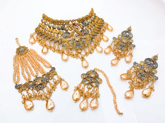 10 Design Native Made Real Stones Bridal Set