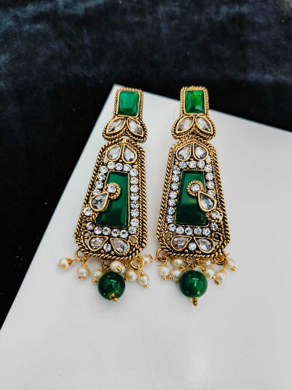 Real Stones Work Earrings