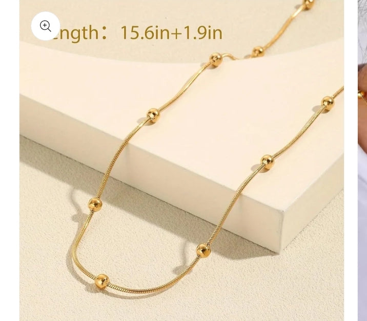 The Gold "Glow" Satellite Snake Chain