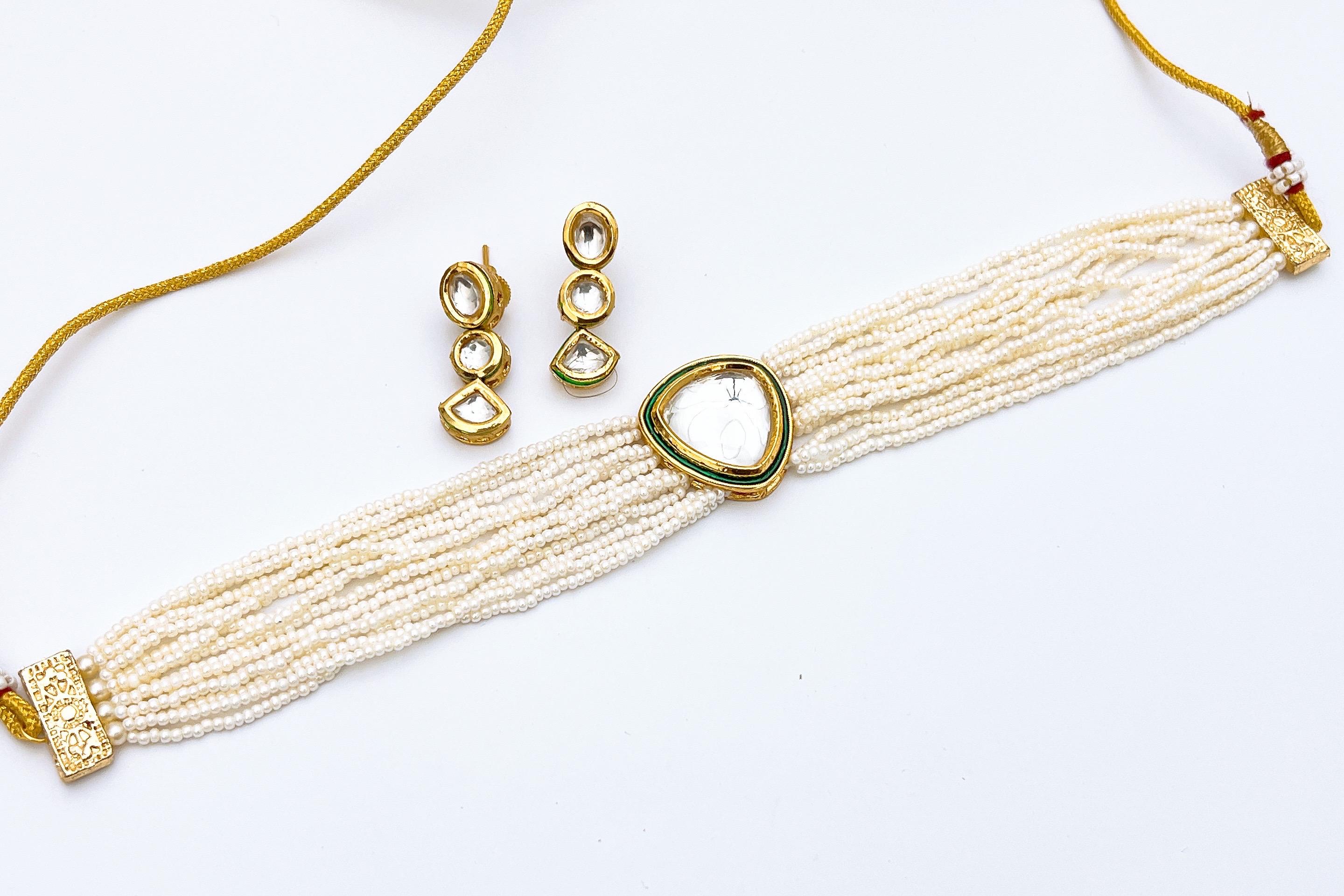 The Heritage Pearl & Polki Choker Set