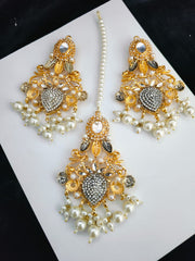 Real Stones Tika & Earrings