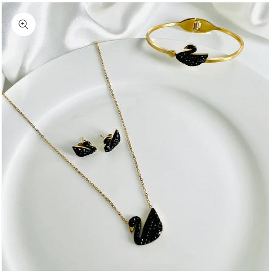 Stainless Steel Duck Set With Bangle