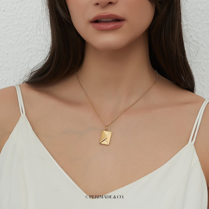 Perimade Custom Love Letter Envelope Pendant – The Perfect Anniversary Gift