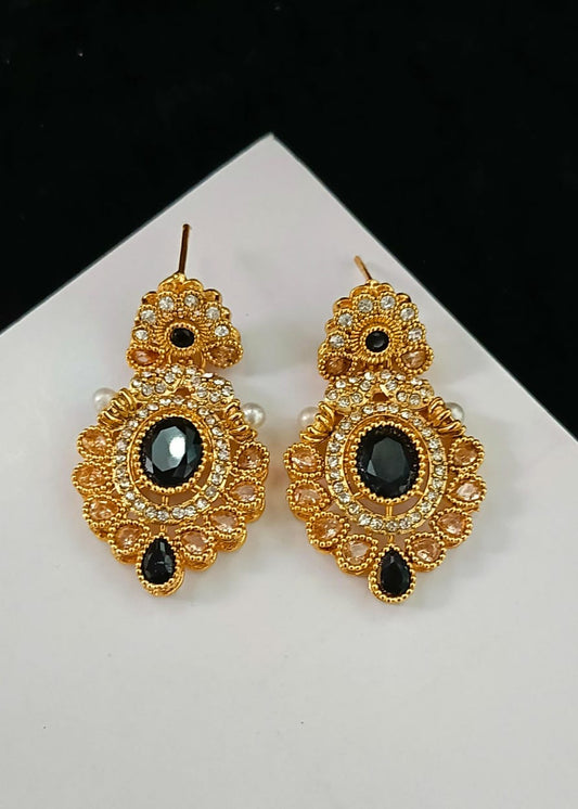 Zircon Stones Earrings Handmade