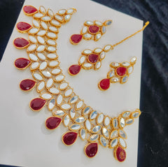 Sheesha Kundan Stones Party Set