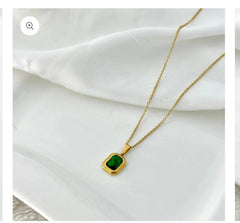 The Regal Emerald Cut Pendant Necklace