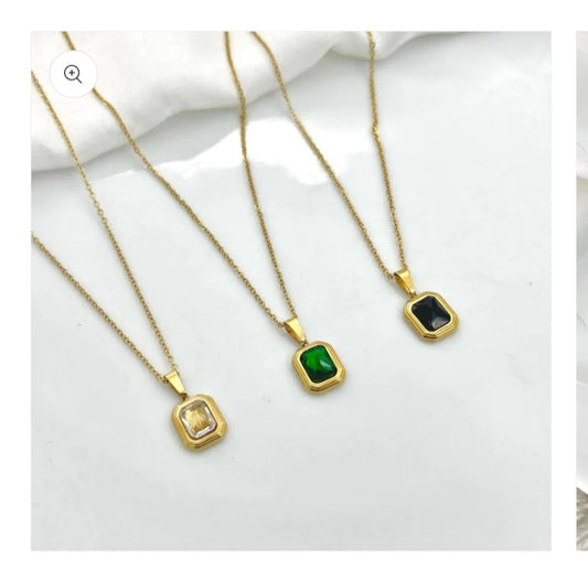 The Regal Emerald Cut Pendant Necklace