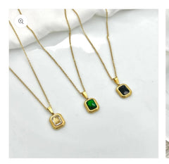 The Regal Emerald Cut Pendant Necklace