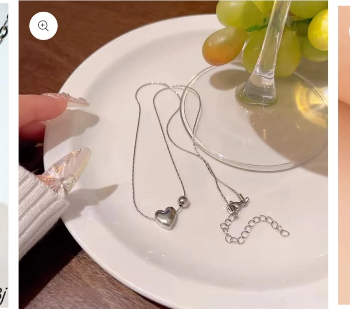 The Magnetic Hearts Couples Necklace Set