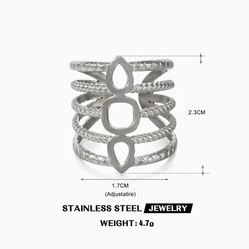 Stainless Steel Ring Silver