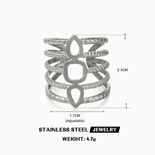 Stainless Steel Ring Silver