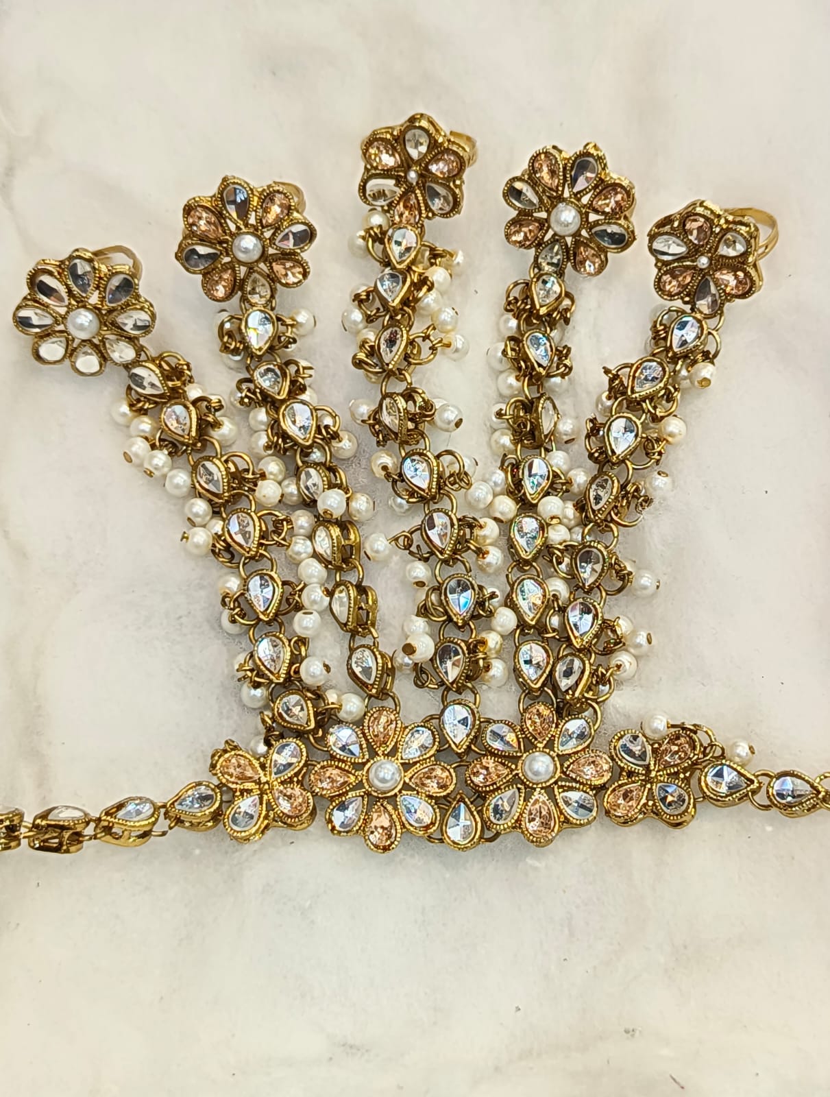 Kundan Stones 5Lines Pachagla