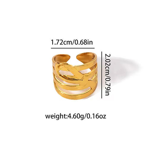 The Fluid Wave Coil Ring