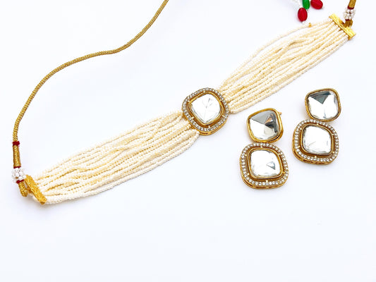 The Heritage Pearl & Polki Choker Set