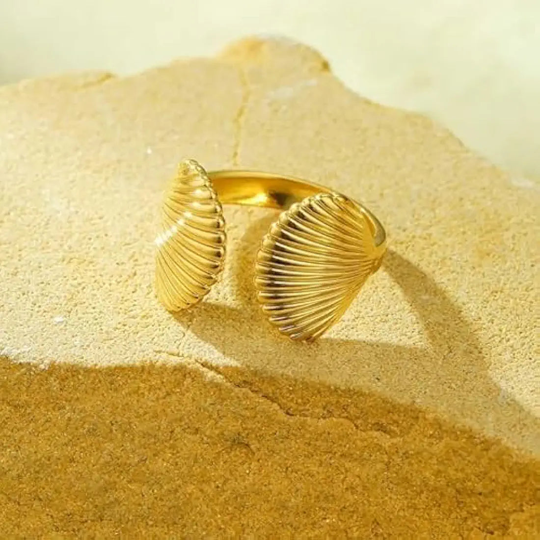 The Golden Seashell Wrap Ring