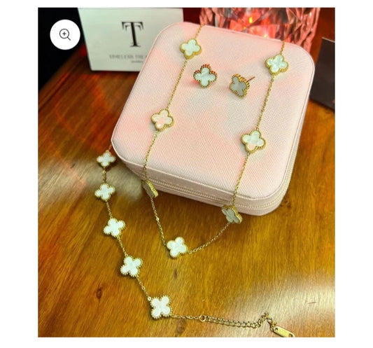 Stainless Steel Loket Set 7Leaf